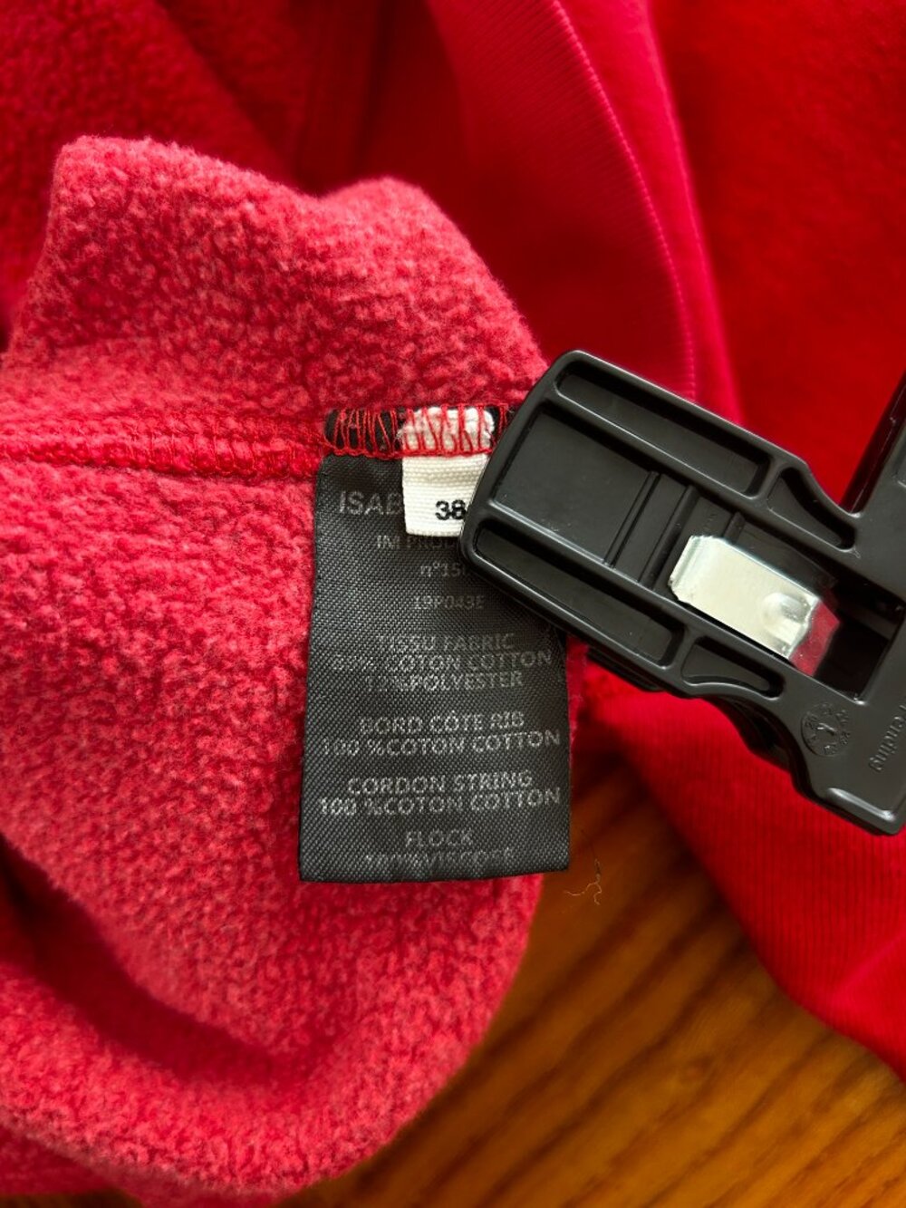 Isabel Marant Etoile, Mansel logo hoodie sweatshirt in red, size 38 *altered* - Picture 6 of 11
